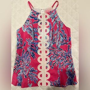 Lilly Pulitzer size 8 Fuschia and blue. Women’s top